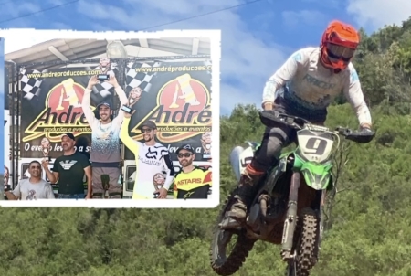Cadinho Bammann foi campeão do Campeonato Centro Serra de Motocross em Caxias do Sul
