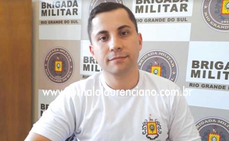 Capitão Fábio Mendonça falou sobre as atividades da Brigada Militar em São Lourenço do Sul
