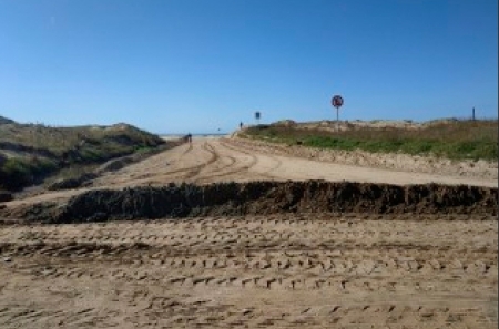 Obstrução dos acessos à praia do Cassino iniciou nesta quarta-feira (2)