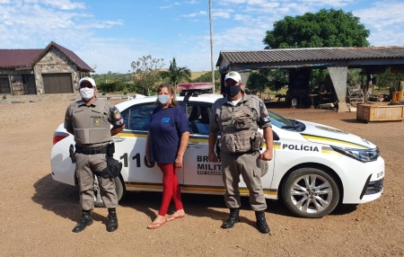 Policiais Militares fazem visita e surpreendem aniversariante na área rural de São Lourenço do Sul