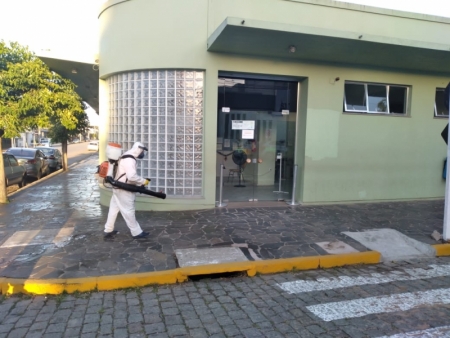 Espaços públicos passam por sanitização