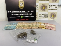 Polícia Civil e Brigada Militar prenderam mulher de 24 anos no bairro Navegantes por tráfico de drogas