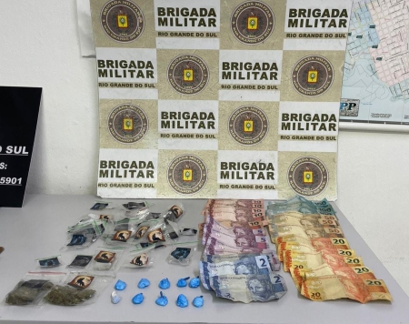 Brigada Militar prendeu homem de 31 anos por tráfico de drogas no bairro Nova Esperança