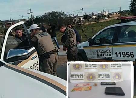 Brigada Militar prendeu homem por tráfico de drogas no bairro Colina do Sol
