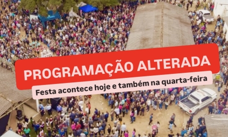 Parte da programação da Festa do Colono e Motorista na Coxilha do Barão foi transferida em razão da chuva