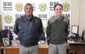 BRIGADA MILITAR DE SÃO LOURENÇO DO SUL RECEBE TENENTE EDUARDO