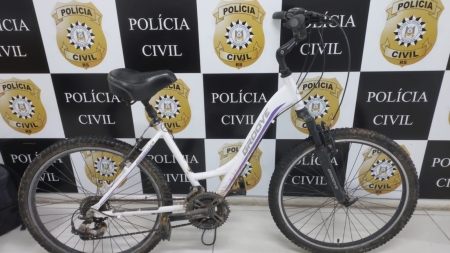 Policia Civil realiza prisão em flagrante e recupera bicicleta furtada