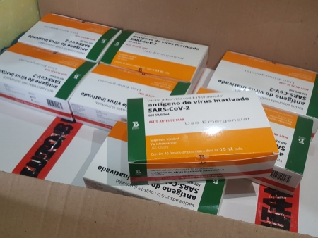 Estado deve receber mais 300 mil doses da Coronavac na semana que vem