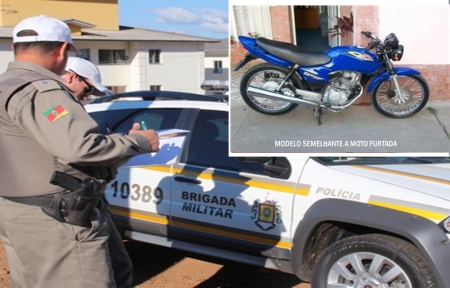 Furto de motocicleta em Rincão das Almas