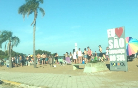 Final de semana de praias cheias em São Lourenço do Sul