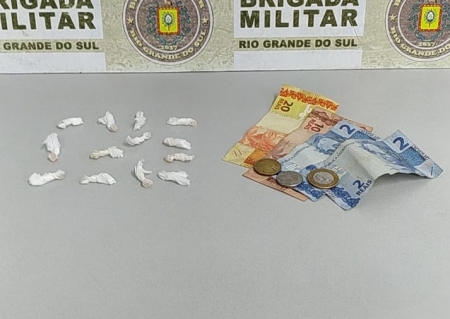 Brigada Militar efetuou a prisão de um homem por tráfico de drogas