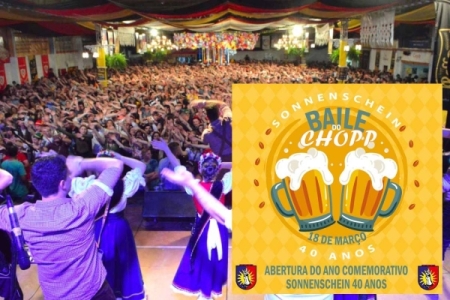 Sonnenschein em comemoração aos 40 anos realiza Baile do chopp neste sábado (18)