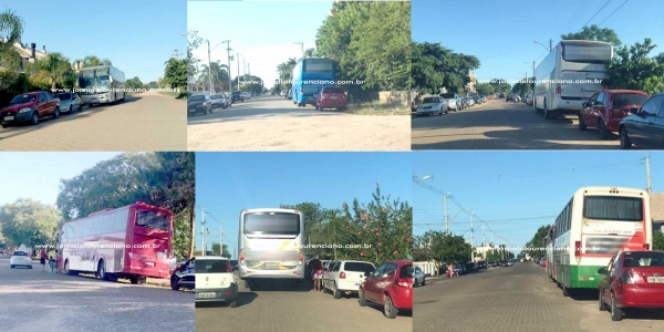 Ônibus de excursão estacionados fora do Terminal Turístico foram notificados pela municipalidade