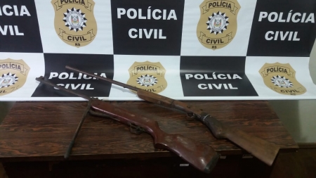 Polícia Civil e Brigada Militar efetuaram prisão em flagrante por posse ilegal de arma de fogo