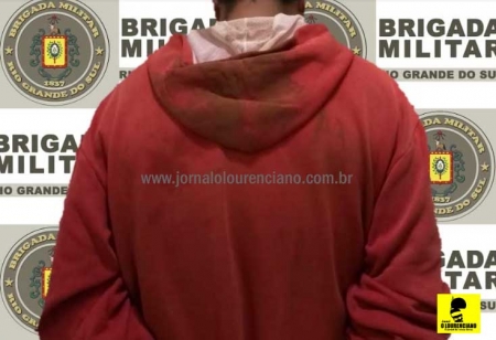BM DE SÃO LOURENÇO DO SUL PRENDE FORAGIDO DA JUSTIÇA