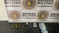 Brigada Militar prendeu homem por tráfico de drogas na Lomba