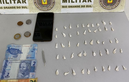 Brigada Militar de São Lourenço do Sul apreende adolescente por tráfico de drogas