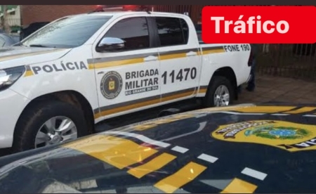 Ação conjunta entre BM e PRF resulta em prisão por tráfico de entorpecentes em São Lourenço do Sul