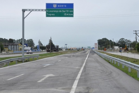 DNIT alerta para alteração de trânsito no km 65,4 da BR-392/RS, em Pelotas 