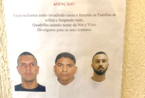 Autoridades divulgam cartazes sobre possíveis assaltos na região