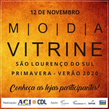 1ª edição do Moda Vitrine São Lourenço do Sul acontece nesta terça-feira (12)