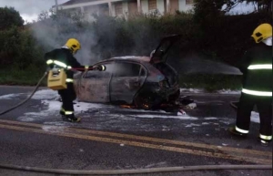 Veículo pegou fogo em Boqueirão