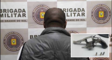 Brigada Militar de SLS prende homem por porte ilegal de arma de fogo