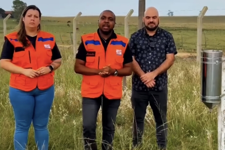 Dois pluviômetros foram instalados em São Lourenço do Sul