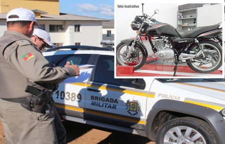 Moto foi furtada na manhã desta terça-feira no centro da cidade