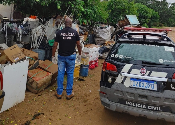 Polícia: busca e apreensão referentes à investigação de receptação de fios de cobre e compressores de ar condicionado
