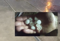 Chuva de granizo foi registrada em São Lourenço do Sul