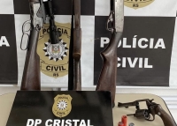 Polícia Civil realizou apreensão de armas em Cristal