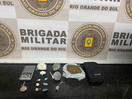 Brigada Militar prendeu homem por tráfico de drogas em Camaquã