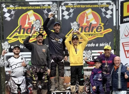 Piloto Lourenciano Cadinho Bammann foi destaque no Motocross em Canela neste final de semana