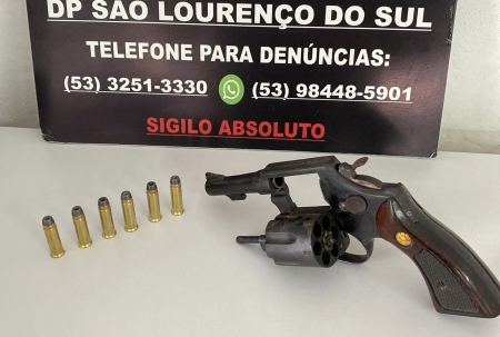Polícia Civil apreendeu arma de fogo em Boqueirão