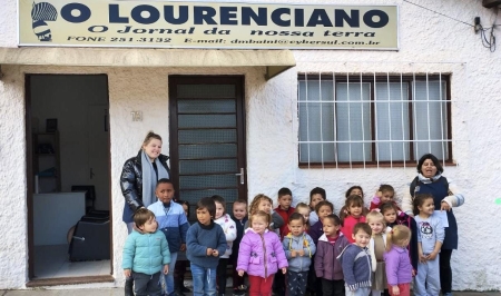 E.M.E.I. Raio de Sol visitou Jornal O Lourenciano na tarde desta terça-feira