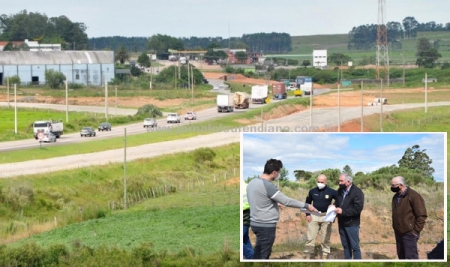 Prefeito e vice participam de reunião sobre construção de viaduto no trevo de acesso a São Lourenço do Sul