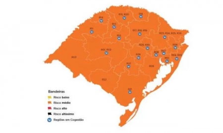 Bandeira Laranja em todas as regiões do estado no Distanciamento Controlado