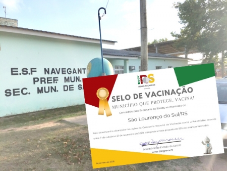 Município é reconhecido pela eficiência na vacinação contra poliomielite