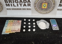 Brigada Militar prende homem por tráfico de drogas em Cristal