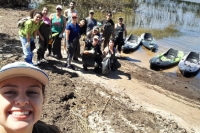 Mutirão e Remada Ambiental coleta 332 kg de lixo e 34 kg de materiais recicláveis em São Lourenço do Sul