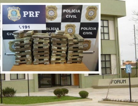 Justiça de São Lourenço do Sul decreta a prisão temporária de indivíduo flagrado com 80kg de maconha