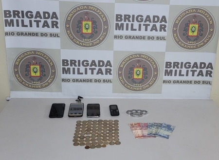 Brigada Militar prende dois homens por roubo a estabelecimento comercial em Turuçu