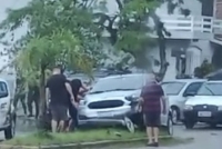 Veículo perdeu o controle e subiu no canteiro da avenida Marechal Floriano