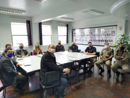 ACI/CDL promoveu agenda com a Brigada Militar e instituições bancárias da cidade