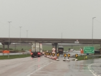 Trecho da duplicação que seria liberado nesta terça-feira teve que ser adiado em razão das chuvas