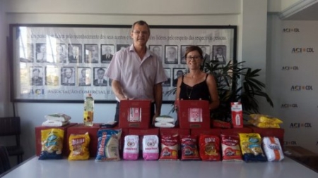 ACI/CDL realizou entrega de gêneros alimentícios ao Lar dos Idosos Santo Antônio