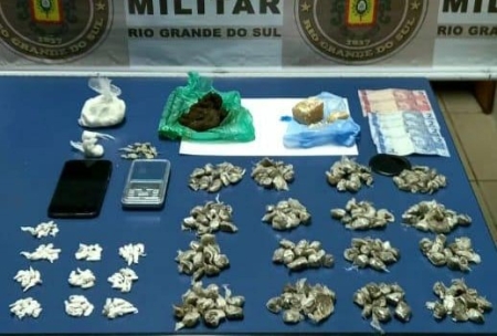 Brigada Militar de Camaquã prende homem por tráfico de entorpecentes na Pacheca