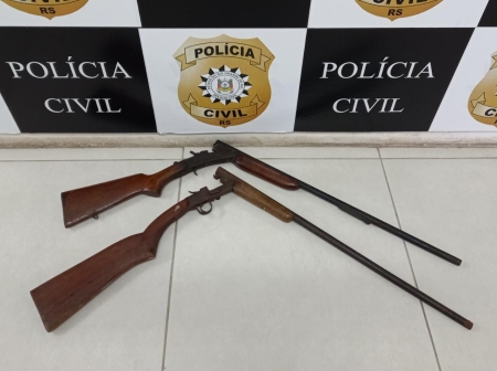 Polícia Civil apreende armas de fogo na localidade de Harmonia