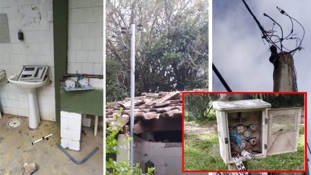 Camping Municipal foi alvo de vandalismo em patrimônio público e furto de materiais elétricos